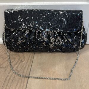 White House Black Market Metallic Sequin Handbag